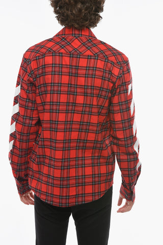 Plaid Check DIAG Cotton Flannel Shirt