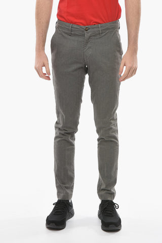 Herringbone Motif Slim Fit NEWTOWN Chino Pants