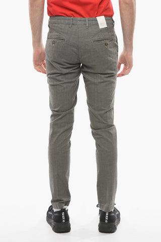 Herringbone Motif Slim Fit NEWTOWN Chino Pants