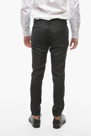 Double-Pleat Virgin Wool Pants