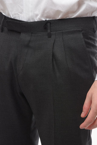 Double-Pleat Virgin Wool Pants