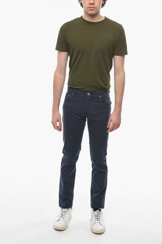 ID LUXURY DENIM Embroidered Denim Pants with Logo Patch 18cm