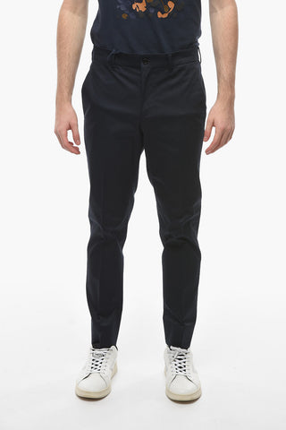 Pantaloni Chino in Cotone Stretch con Passanti