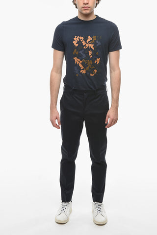 Pantaloni Chino in Cotone Stretch con Passanti