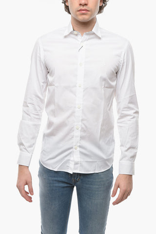 Cotton-poplin SHERWOOD Shirt with Logo-embroidery Detailing