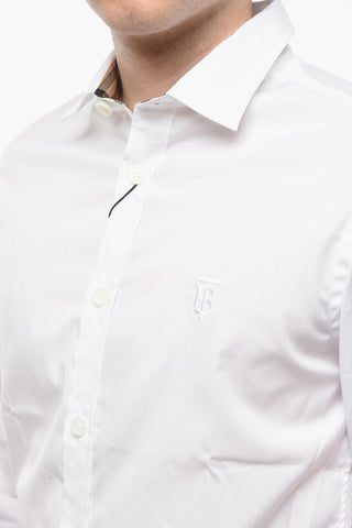 Cotton-poplin SHERWOOD Shirt with Logo-embroidery Detailing