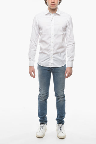 Cotton-poplin SHERWOOD Shirt with Logo-embroidery Detailing