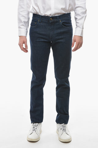 ID LUXURY DENIM Denims with Dark Wash and Logo Patch 17cm