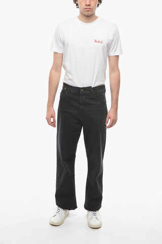 Dark Wash Baggy Fit Jeans with Logo at The Button 23cm
