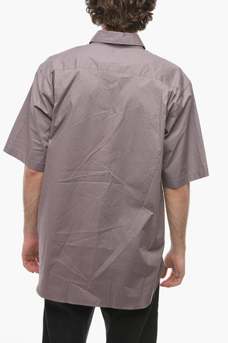 Cotton-poplin Short-sleeved Shirt with Breast-pocket