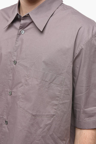 Cotton-poplin Short-sleeved Shirt with Breast-pocket