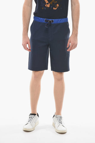 Virgin Wool Shorts with Industrial Belt