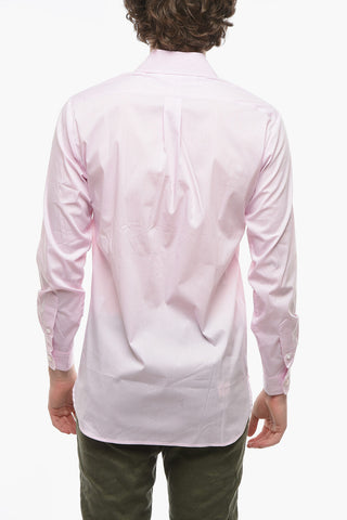 Camicia a Righe Awning con Ricamo sul Taschino