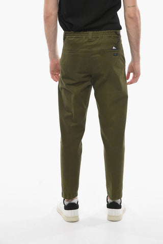 Trousers with Elasticated Waistband and Back Logo