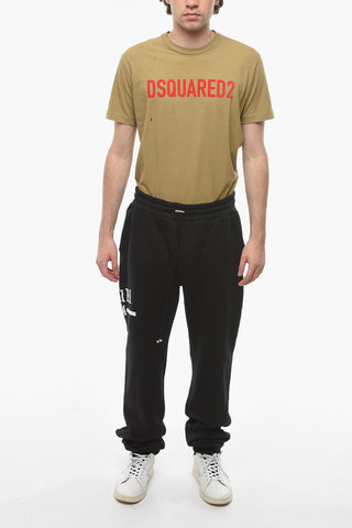 Joggers con Coulisse e Stampa Logo a Contrasto