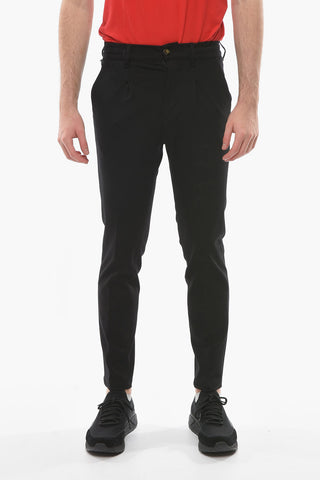 Pantaloni a Una Pince MITTE Con Elastico in Vita