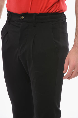 Pantaloni a Una Pince MITTE Con Elastico in Vita