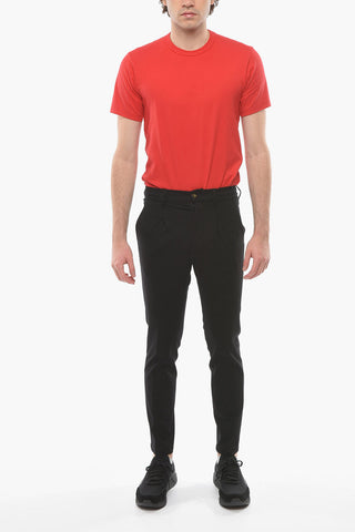 Pantaloni a Una Pince MITTE Con Elastico in Vita