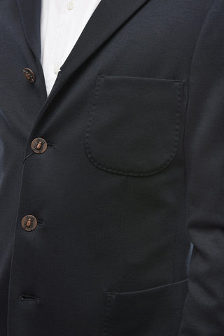 CC COLLECTION Blazer in Jersey con Cappuccio e Tasche a Toppa