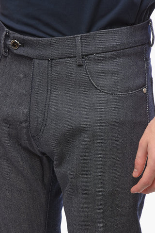Virgin Wool and Cotton GENOVA 5 Pockets Pants