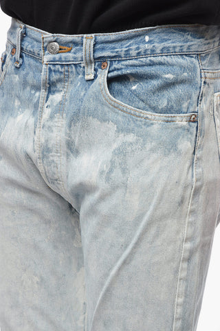 JOSUE' THOMAS Painting Effect Jeans with Logoed Button 17,5cm