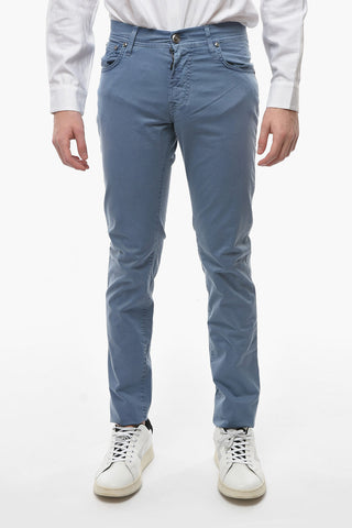 ID LUXURY DENIM Five-Pocket Stretch Cotton Pants