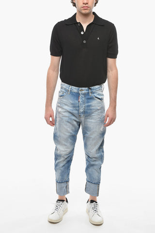 Cuffed Hem COMBAT Jeans