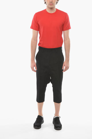 JUNYA WATANABE Linen Wool Cropped Pants with Embroidery-embellishment