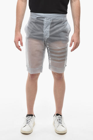 Shorts Backstrap in Tulle con Tasche a Toppa