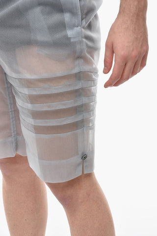 Shorts Backstrap in Tulle con Tasche a Toppa
