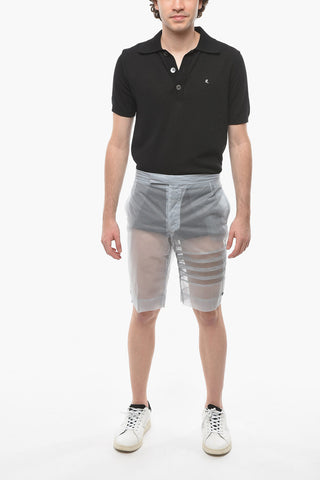 Shorts Backstrap in Tulle con Tasche a Toppa