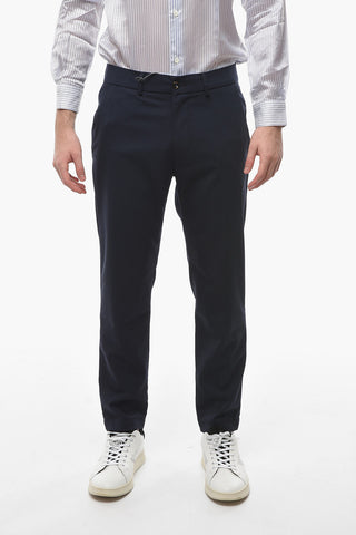 Pantaloni Casual MARAIS a Tinta unita con Cuciture a Vista