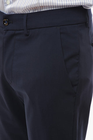 Pantaloni Casual MARAIS a Tinta unita con Cuciture a Vista