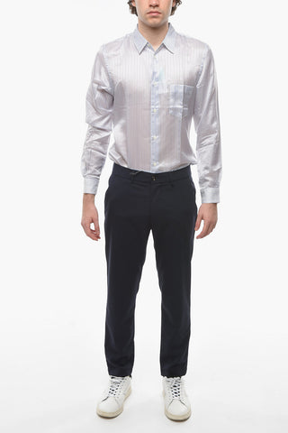 Pantaloni Casual MARAIS a Tinta unita con Cuciture a Vista