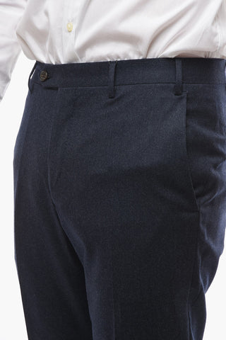 Wool Mid Waist Flat Front ACADEMY Trousers