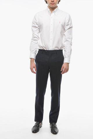 Wool Mid Waist Flat Front ACADEMY Trousers