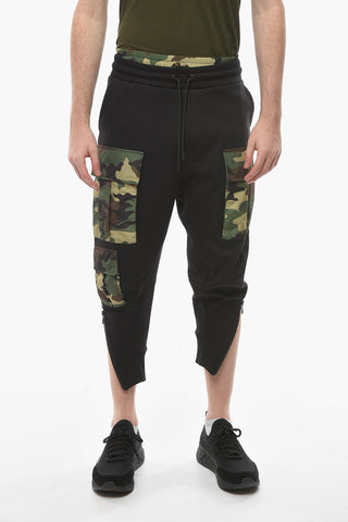 Cargo Joggers with Camo-printed Detailings