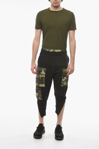 Cargo Joggers with Camo-printed Detailings