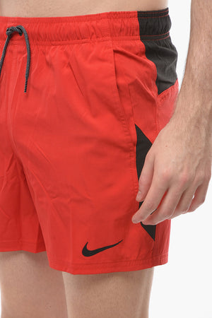 SWIM Two-Tone Boxer Swim Shorts with Elastic Waistband