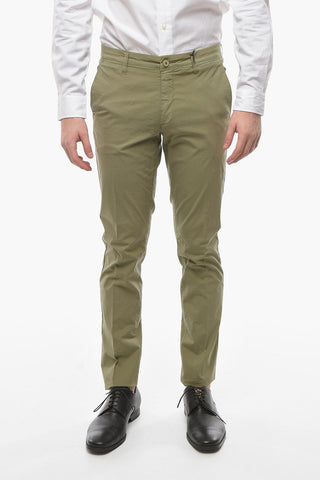 CC COLLECTION Linen Blend Chinos Pants with Belt Loops