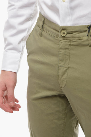 CC COLLECTION Linen Blend Chinos Pants with Belt Loops