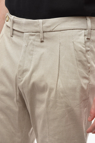 Basket Wave Motif Double-Pleat ROPPONGI Pants