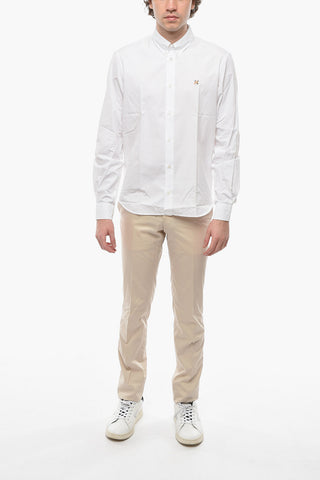 Popeline Cotton FOX Shirt with Button-down Collar
