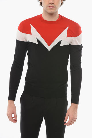 wool MIRRORED BOLT sweater