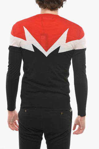 wool MIRRORED BOLT sweater