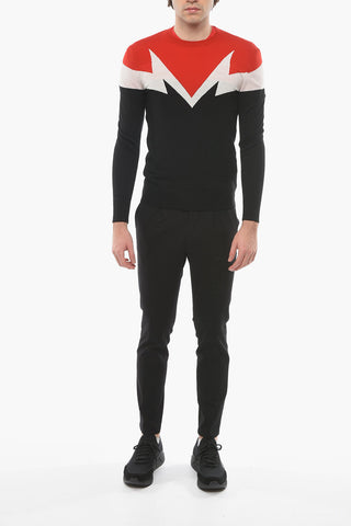 wool MIRRORED BOLT sweater