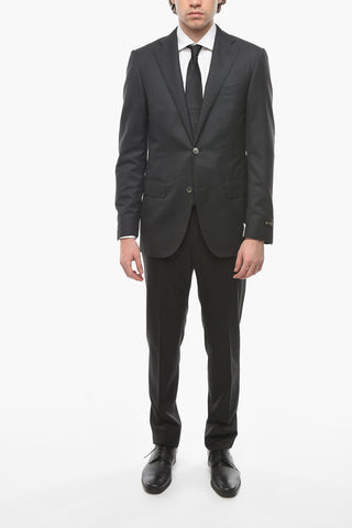 Blazer Monopetto LEADER in Lana Vergine Extrafine con Revers Classico