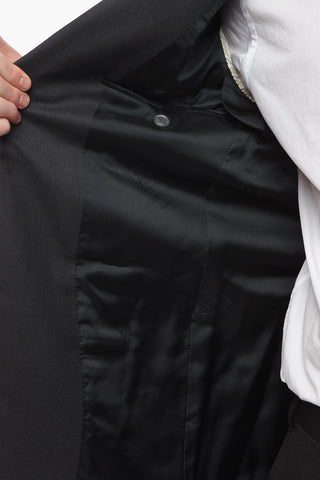 Blazer Monopetto LEADER in Lana Vergine Extrafine con Revers Classico
