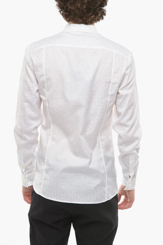 Wing Collared Shirt with Ton-sur-ton Monogram