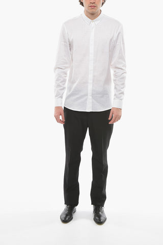Wing Collared Shirt with Ton-sur-ton Monogram